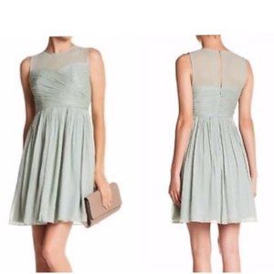 JCrew Clara silk chiffon dress in Dusty Shale
